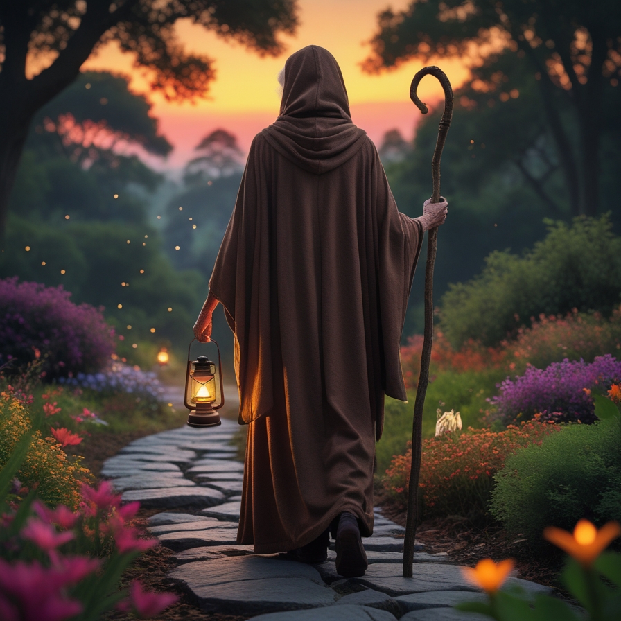 Une femme Hermite dans la forêt